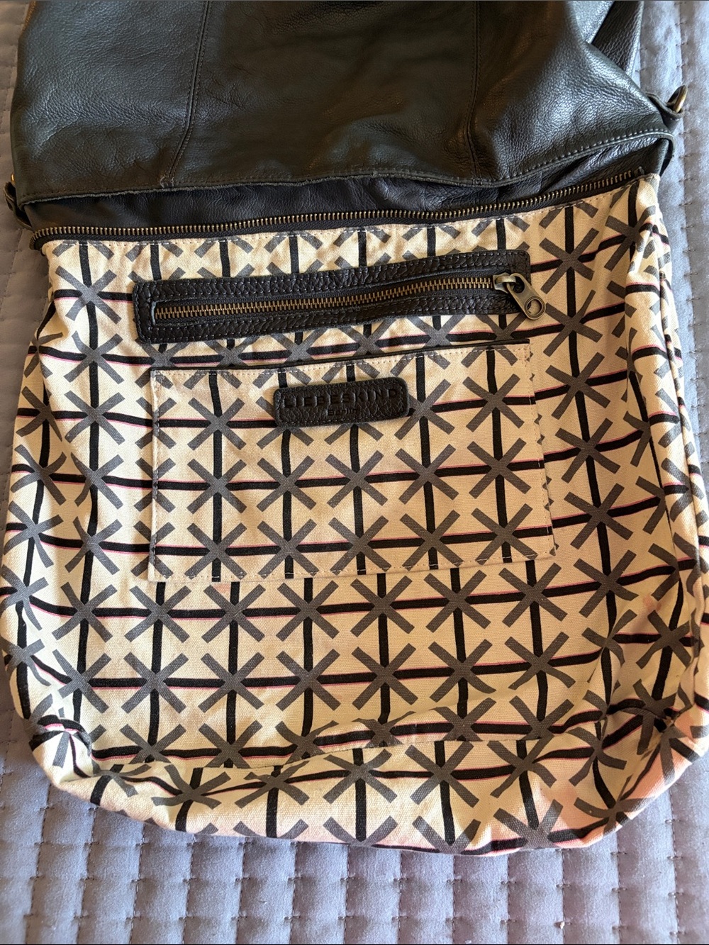 Liebeskind Crossbody Bag in Dark Gray with Brass Hardware - Picture 10 of 12